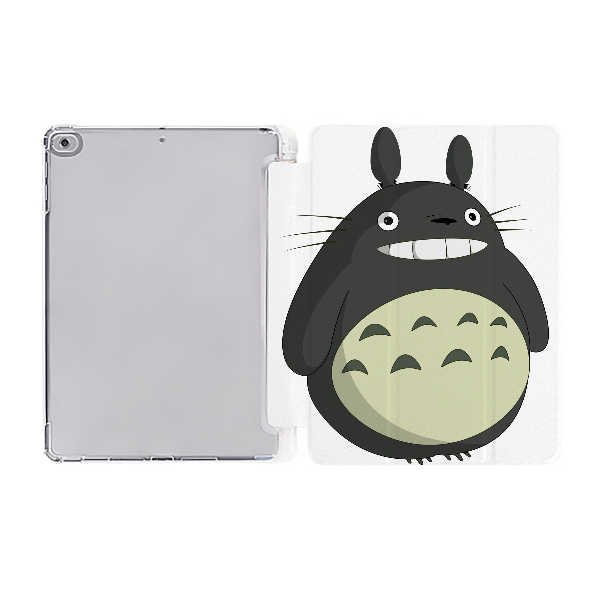 （画像用） となりのトトロ 草壁メイ 草壁サツキ My Neighbor Totoro Satsuki Kusakabe Mei Kusakabe IPad ケース ペン収納付き 三つ折りスタンド PUレザー×シリコン 対応機種9.5/10.5/10.9インチ